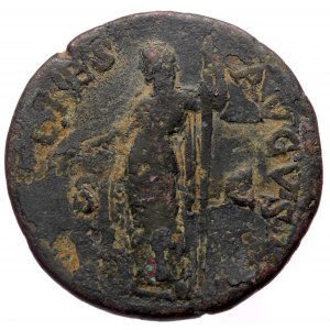 Domitian as caesar (81-96), AE sestertius (Bronze, 26,2 mm, 9,08 g), Rome, 81. Obv: IMP D CAES DIVI VESP AVG P M TR P P