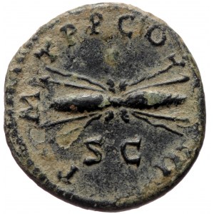 Hadrian (117-138) AE Quadrans (Bronze 2,39g 18mm) Rome, 128-129