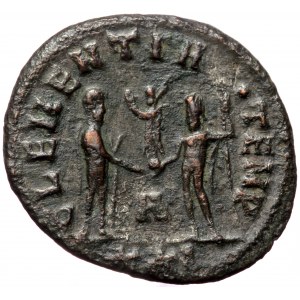 Carinus (283-285), Cyzicus, AE antoninianus (Bronze silvered, 22,0 mm, 3,67 g). Obv: IMP M AVR CARINVS P F AVG, radiate