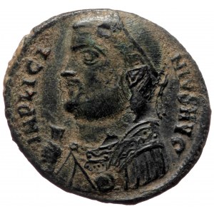 Licinius I (308-324), Nicomedia, AE follis (Bronze, 19,8 mm, 2,76 g), 317-320. Obv: IMP LICI - NIVS AVG, laureate and dr