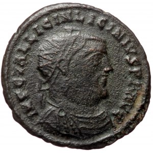Licinius I (308-324), Heraclea, AE follis (Bronze, 20,2 mm, 2,68 g), 321-324. Obv: IMP C VAL LICIN LICINIVS P F AVG, rad