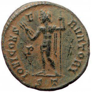 Licinius I (308-324), Ticinum, AE follis (Bronze, 19,3 mm, 2,64 g), 313-314. Obv: IMP LICINIVS P F AVG, laureate head of