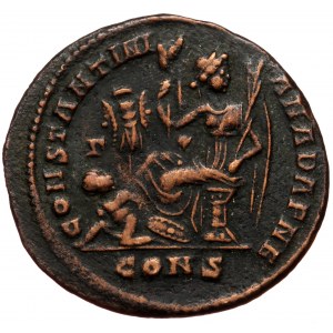 Constantine The Great (307/310-337) AE Follis (Bronze 2,74g 20mm) Constantinopolis, 327. Obv: CONSTANTI-NVS MAX AVG Di