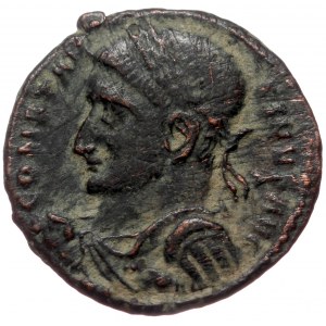 Constantine The Great (307/310-337) AE Follis (Bronze 2,48g 17mm) Thessalonica, 318-319. Obv: CONSTA-NTINVS AVG Laurea