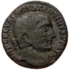 Constantine I the Great (307-337). AE follis (Bronze 3,63g 19mm) Antioch, 11th officina, 313-314.