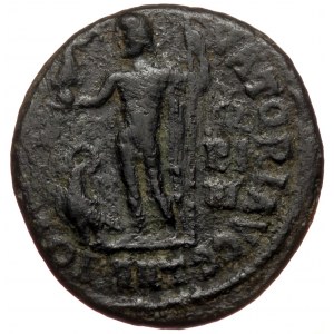 Constantine I the Great (307-337). AE follis (Bronze 3,63g 19mm) Antioch, 11th officina, 313-314.