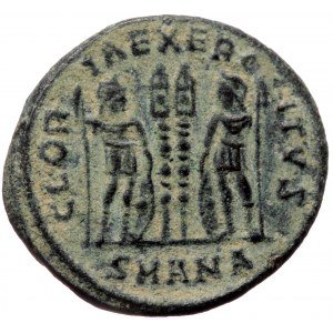 Constantine I (307/10-337), Antiochia, AE follis (Bronze, 18,6 mm, 2,33 g), 335-337. Obv: CONSTANTINVS MAX AVG, rosette-