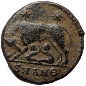 Commemorative Series, 330-354, Antiochia, AE follis (Bronze, 17,2 mm, 2,66 g), under Constantine I, ca. 330-335. Obv: V