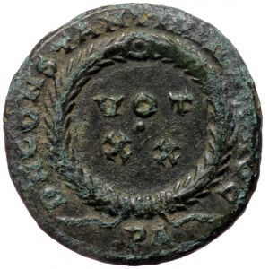 Constantine I (307/10-337), Arelate, AE follis (Bronze, 17,7 mm, 3,16 g), 320-321. Obv: CONSTANTINVS AVG, laureate head