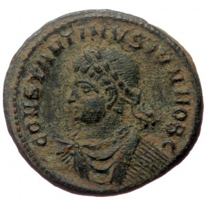 Constantine II (Caesar, 317-337) AE Follis (Bronze 3,49g 19mm) Thessalonica, 324.