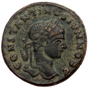 Constantine II (Caesar, 316-337) AE Follis (Bronze 3,27g 18mm) Rome.