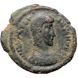 Julian II as caesar (355-360), uncertain mint, AE follis (Bronze, 19,4 mm, 2,18 g). Obv: D N IVLIANVS NOB C, bare-headed