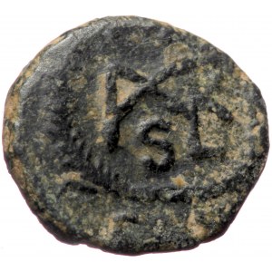 Marcian (450-457), Constantinopolis, AE nummus (Bronze, 11,0 mm, 0,93 g). Obv: D N MA[RCIANVS P F AVG], pearl diademed,