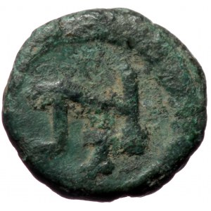 Zeno (second reign, 476-491), Thessalonica or Nicomedia, AE nummus (Bronze, 8,7 mm, 0,55 g). Obv: [D N] ZENO [P F A], pe