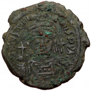 Justinian I (527-565) Æ Half Follis (Bronze 10,27g 28mm) Cyzicus mint. Dated RY 13 (?) (539/40).