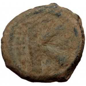 Justin II and Sophia (565-578) AE half follis (Bronze 7,56g 25mm), Dated RY 5=AD 569/0.. Theoupolis (Antioch)