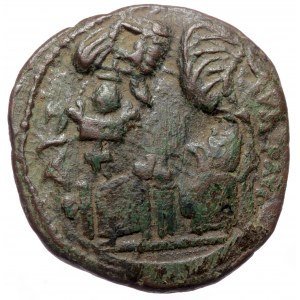Heraclius (610-641), with Heraclius Constantine, AE follis (Bronze, 29,7 mm, 12,50 g), Seleucia or Isaura (?). Overstruc