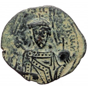 Constantine VII Porphyrogenitus with Romanus I (913-959), AE follis (Bronze, 27,2 mm, 5,73 g), Constantinople, 931-944.