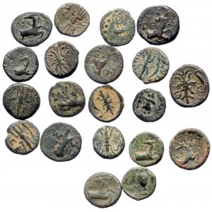 20 Greek AE coins (Bronze, 48g)