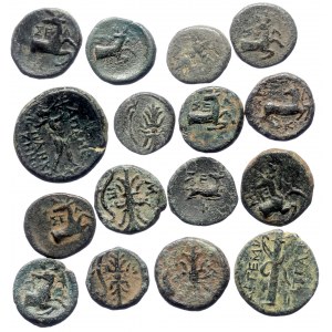 16 Greek AE coins (Bronze, 42.60g)