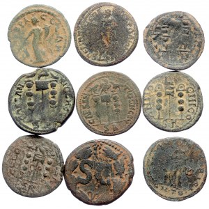 9 Roman bronze coins (Bronze, 75.27g)