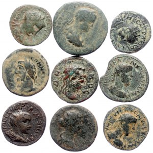 9 Roman bronze coins (Bronze, 70.40g)