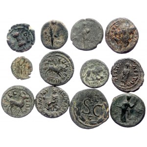 12 Roman bronze coins (Bronze, 33.23g)