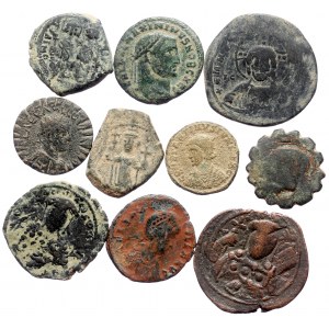 10 Roman and Byzantine bronze coins (Bronze,66.78g)