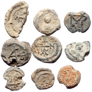 9 Byzantine Lead seals (Lead, 52.17g)