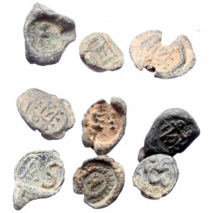 9 Byzantine Lead seals (Lead, 64.19g)