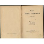 Pisma IV - Henryk Sienkiewicz, Nakład Redakcyjny Tygodnika Ilustrowanego, Warszawa 1899r.