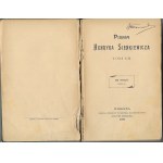 Pisma VII- Henryk Sienkiewicz, Nakład Redakcyjny Tygodnika Ilustrowanego, Warszawa 1899r.