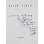 BARAN Józef - Zielnik miłosny. 1996. Z dedykacją autora.