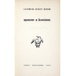 L.J. Kern - Spacer z koniem. 1963. Z dedykacją autora (jako Chlayboya). Ilustr. J. Młodożeniec