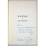 PANKOWSKI M. - Kozak i inne opowiadania. Dedykacja autora. Egz. 101/250.
