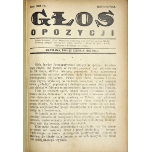 GŁOS Opozycji. Nr [1]-12, 1-16: 23 VI-29 XII 1923.