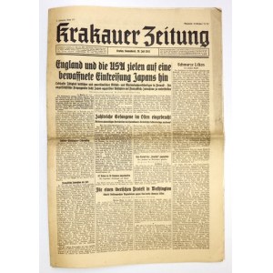 KRAKAUER Zeitung. Krakau 1941. Zeitungsverlag. folio. R. 3, nr 173: 26 Juli 1941. s. 9, [1].