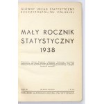 MAŁY Rocznik Statystyczny. Rok 9. 1938. Warszawa 1938. GUS. 16d, s. XXIV, 401, tabl. 2 (mapy)....