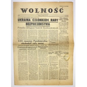 WOLNOŚĆ. Gazeta Armii Radzieckiej. R. 4, nr 258. 1947