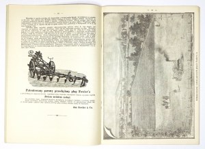 Druk reklamowy zachwalający parowe maszyny rolnicze firmy J. Fowler & Co. 1898
