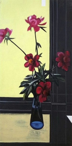 Magdalena Kazimierska (ur. 1969), Piwonie na żółtym, 2016 r.