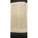 Biblical Diccionary of the Books of the Holy Scriptures of the Old and New Testaments collected by Priest Prosper de Aquila Year 1845