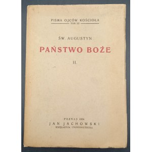 Państwo Boże De Civitate Dei Św. Augustyn Rok 1930