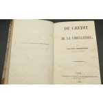 Du Credit et de la circulation Auguste Cieszkowski Rok 1839 Paryż I wydanie