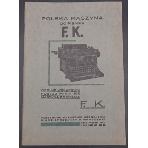 Polish typewriter F.K. General instructions for using a typewriter