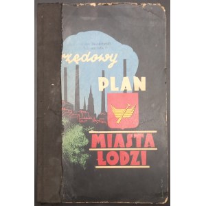 Offizieller Plan der Stadt Łódź, erstellt von der Abteilung für Raumplanung der Stadtverwaltung von Łódź, Jahr 1948