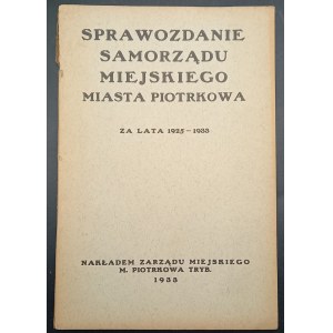Bericht des Gemeinderats der Stadt Piotrków für die Jahre 1925-1933 Jahr 1933