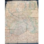 Mapa Królestwa Polskiego przez P.A. Baracza z oznaczeniem dróg żelaznych, bitych i zwyczajnych 1915