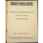 Kurjer Warszawski Maj - Listopad 1937 R. Wystawa Międzynarodowa w Paryżu