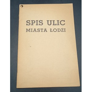 Directory of streets of the city of Lodz